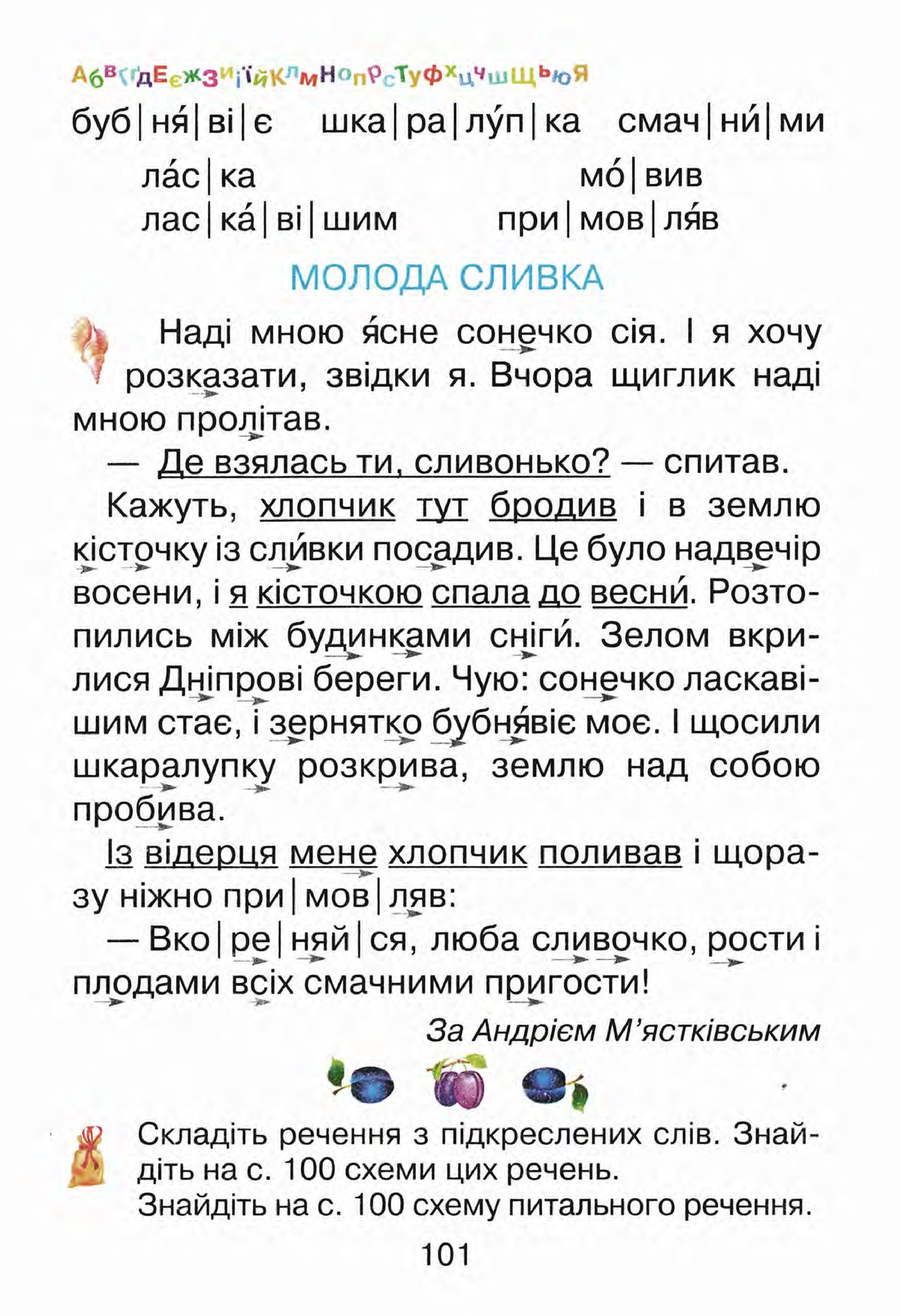 Українська мова. Буквар 1 клас Захарійчук М.Д., Науменко В.О. 2018