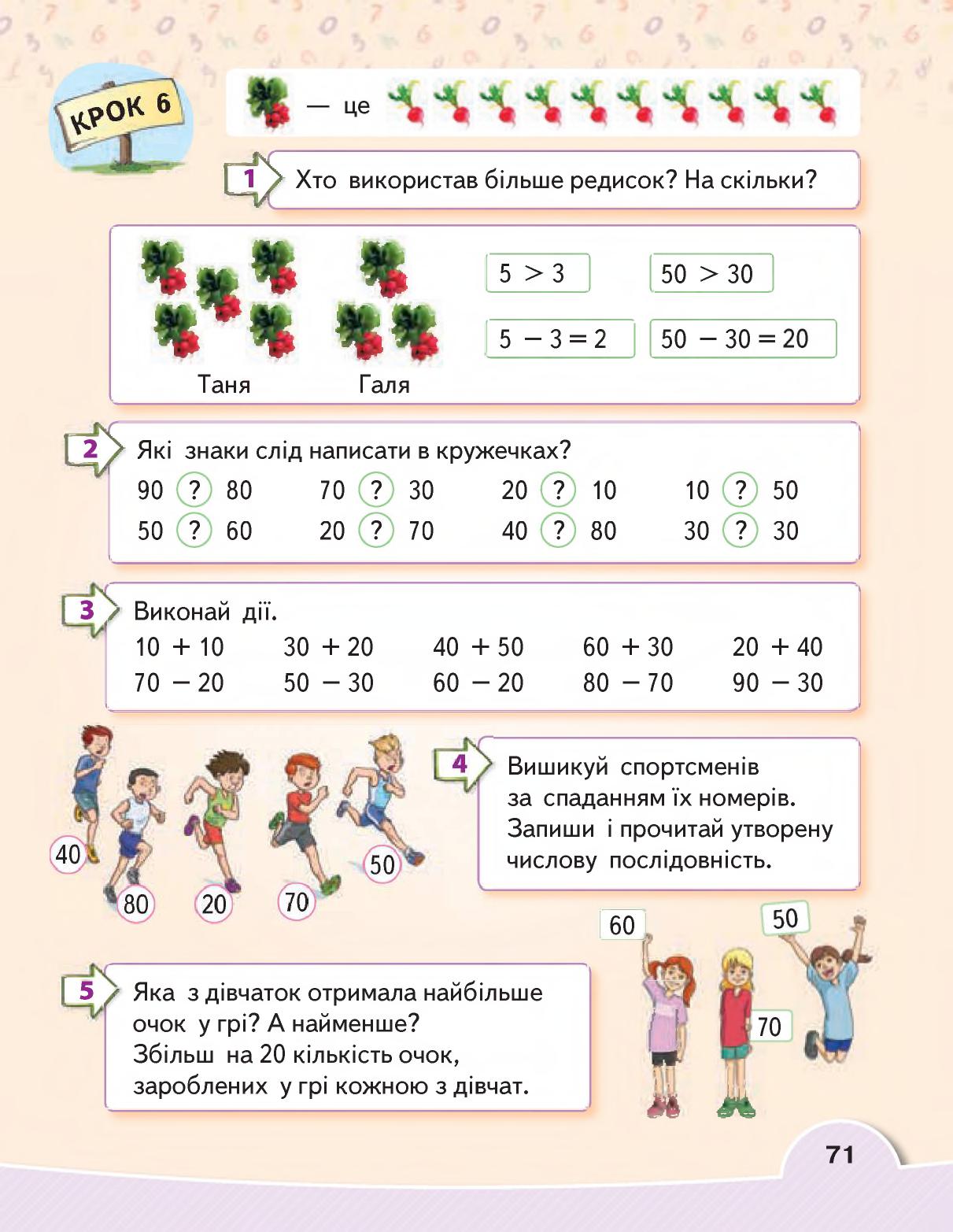 Математика 1 клас В. Г. Бевз, Д. В. Васильєва 2018