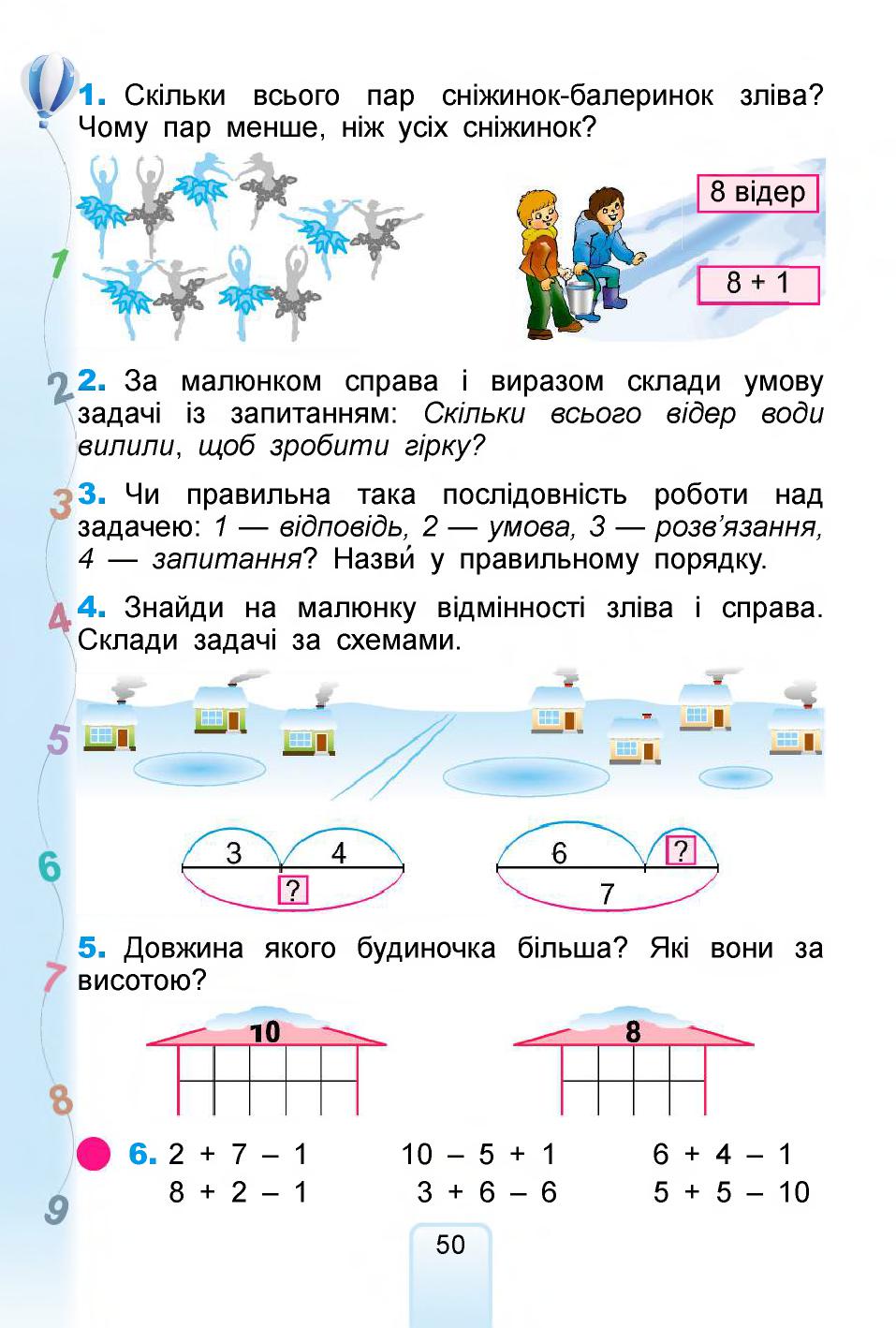 Математика 1 клас Лишенко Г. П., Тарнавська С. С., Лишенко К. О 2018