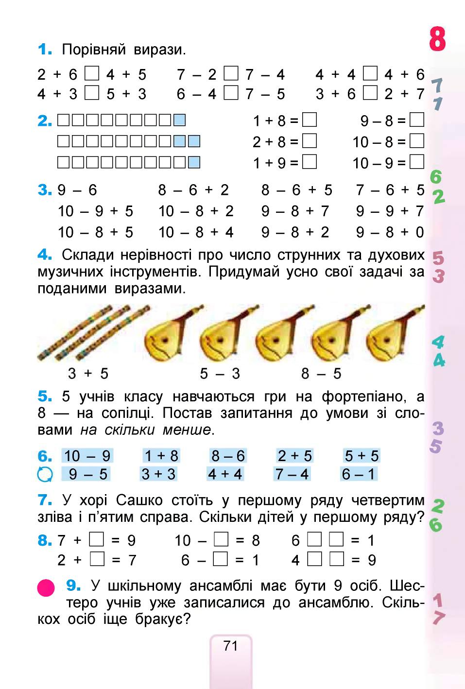 Математика 1 клас Лишенко Г. П., Тарнавська С. С., Лишенко К. О 2018