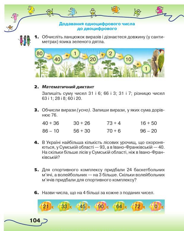 Математика 1 клас Оляницька Л. В. 2018