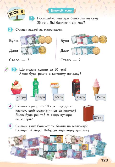 Математика 2 клас Бевз В. Г., Васильєва Д. В. 2019