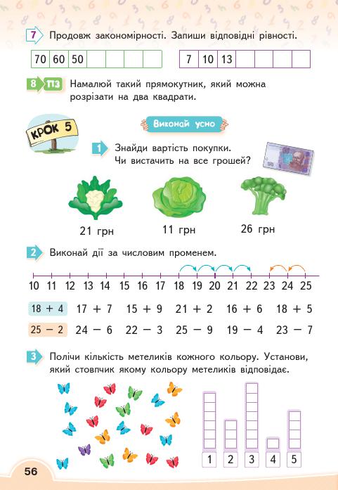 Математика 2 клас Бевз В. Г., Васильєва Д. В. 2019