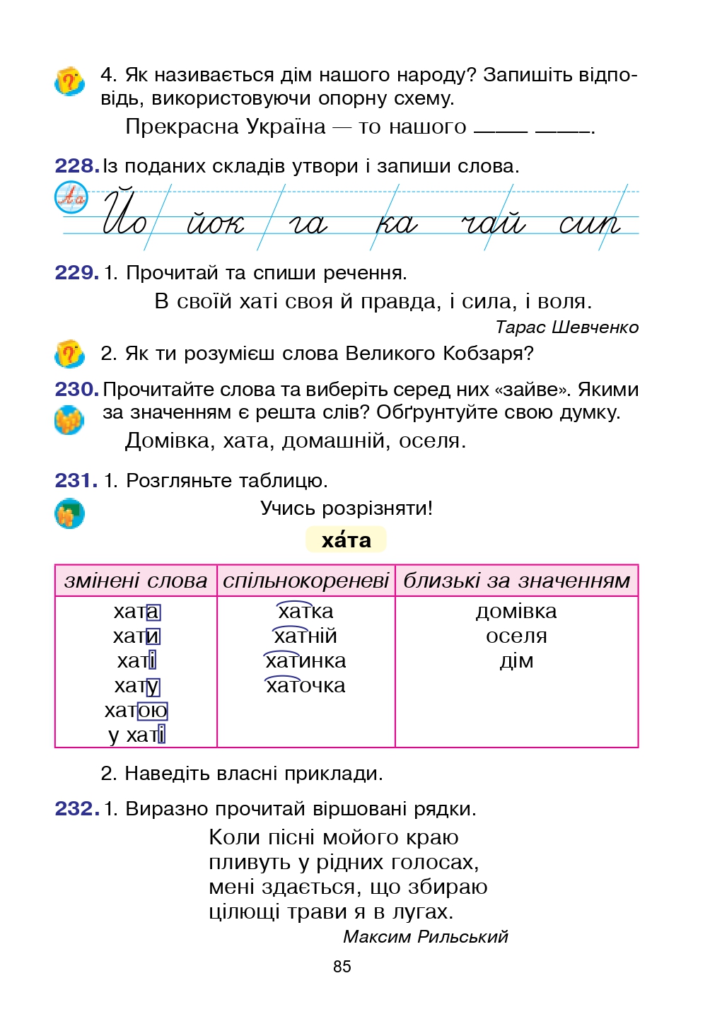 Українська мова та Читання 2 клас Л.О. Варзацька, Т.О. Трохименко 2019