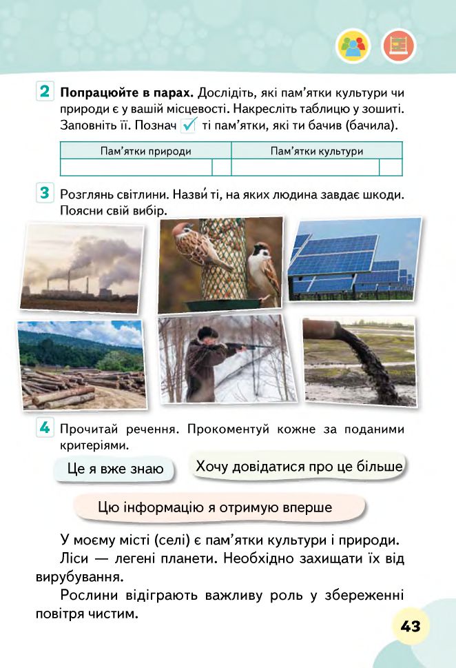 Я досліджую світ 2 клас Вашуленко М. С., Ломаковська Г. В., Єресько Т. П., Ривкінд Й. Я., Проценко Г. О. 2019