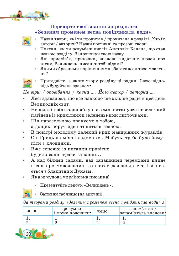 Українська мова та читання 3 клас Савчук А. 2020