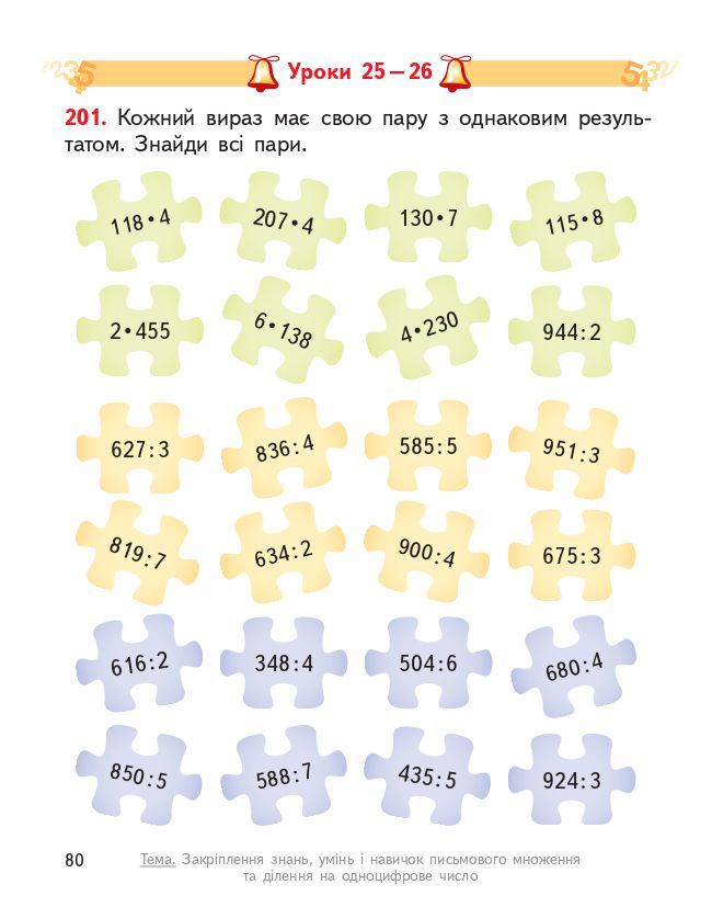 Математика 4 клас О. Гісь, І. Філяк 2021