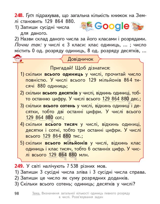 Математика 4 клас О. Гісь, І. Філяк 2021