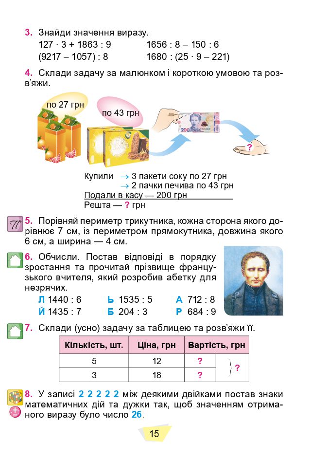 Математика 4 клас О.Істер 2021