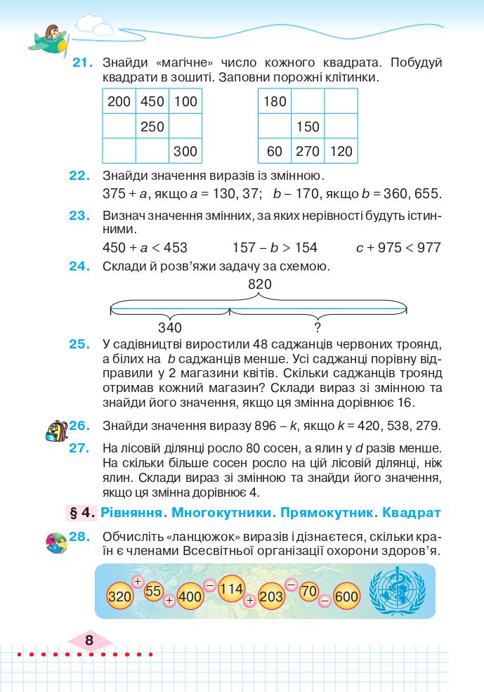 Математика 4 клас Л. Оляницька 2021