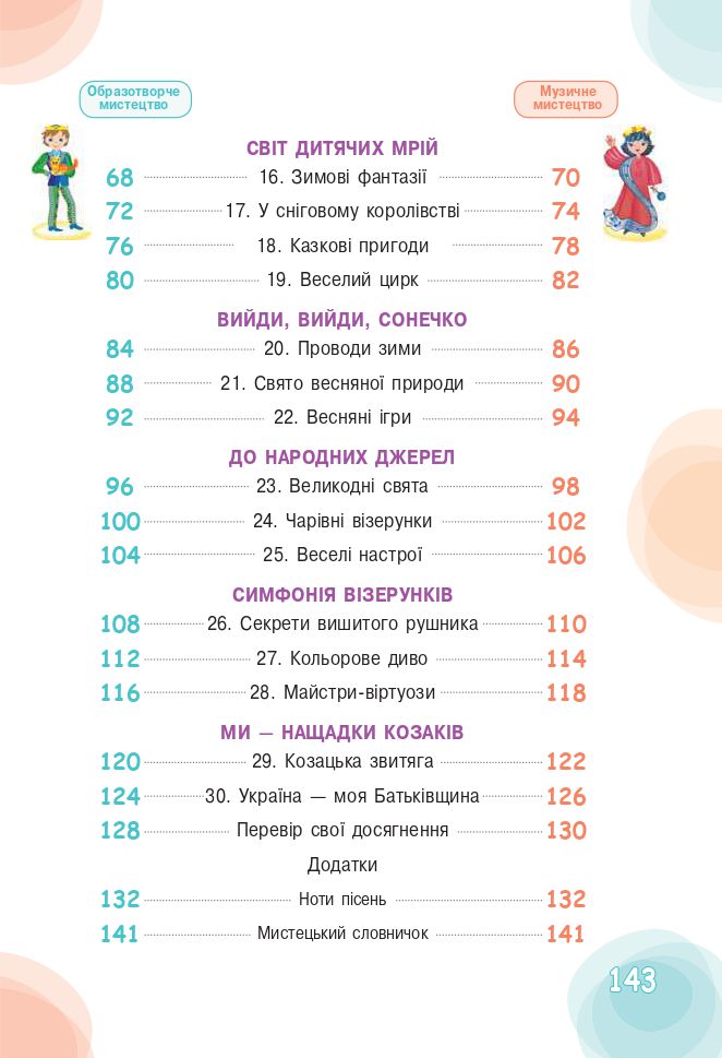 Мистецтво 4 клас О. Калініченко, Л. Аристова 2021