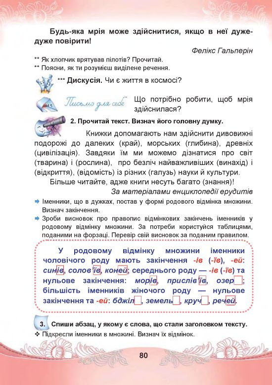 Українська мова та читання 4 клас Чабайовська М.І., Омельченко Н.М., Кожушко С.М. 2021